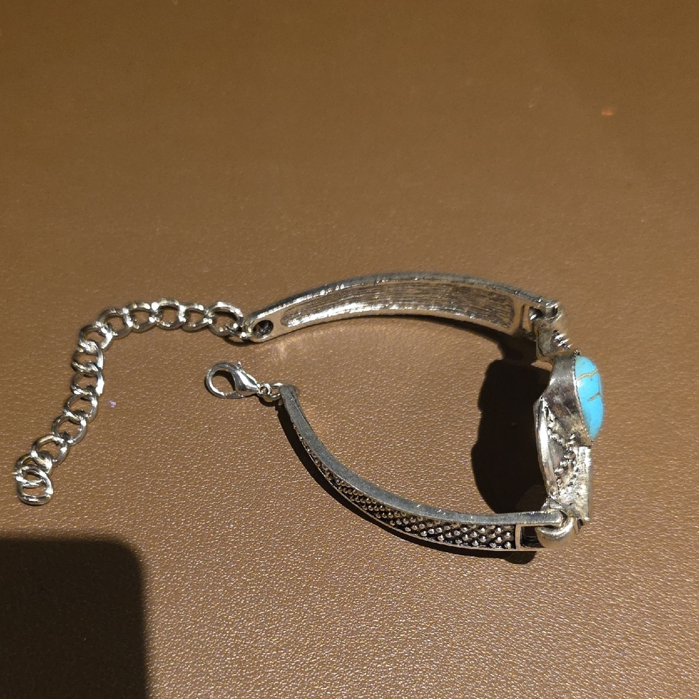 Source Unknown Silver Elephant Cuff Bracelet With… - image 3